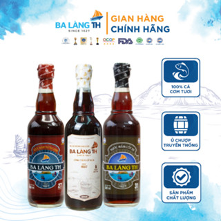 Nước Mắm Chắt, Nước Mắm Cốt, Nước mắm Cao Đạm Ba Làng TH 500ml Combo 3 Chai Tặng Mắm Tôm Hoặc Tép 120gr