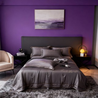 Bộ Chăn Ga Gối Nệm 4 Món Lụa Thái Chăn Trần Hè Mát Nhập Khẩu KD Beddings Drap Ga Giường Sang Trọng Đẳng Cấp Hiện Đại