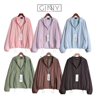 Áo khoác dù chống nắng - tia UV | Tone màu basic dễ phối | Túi trong túi ngoài nón rộng | Orange CG-02 Ginhouseshop