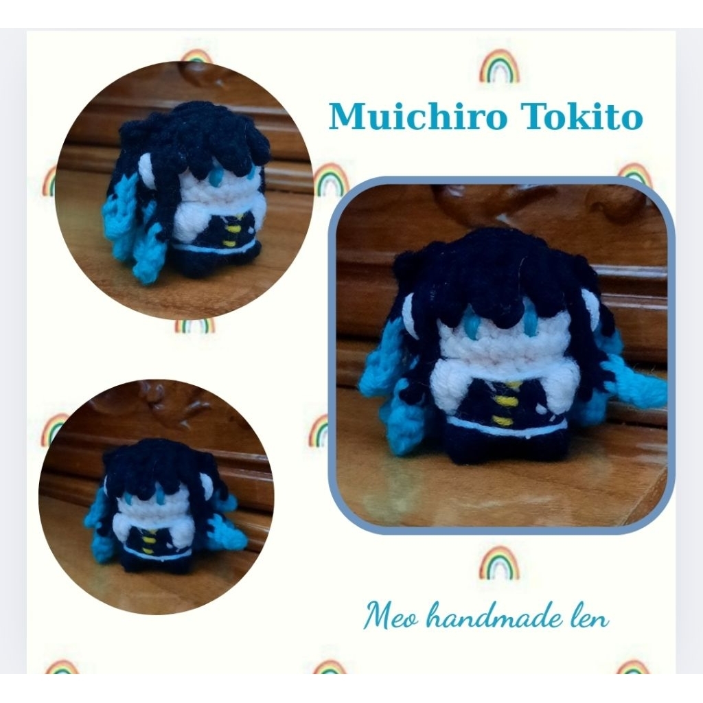 Móc khóa nhân vật Kimestu no yaiba - muichiro - handmade len - amigurumi - crochet