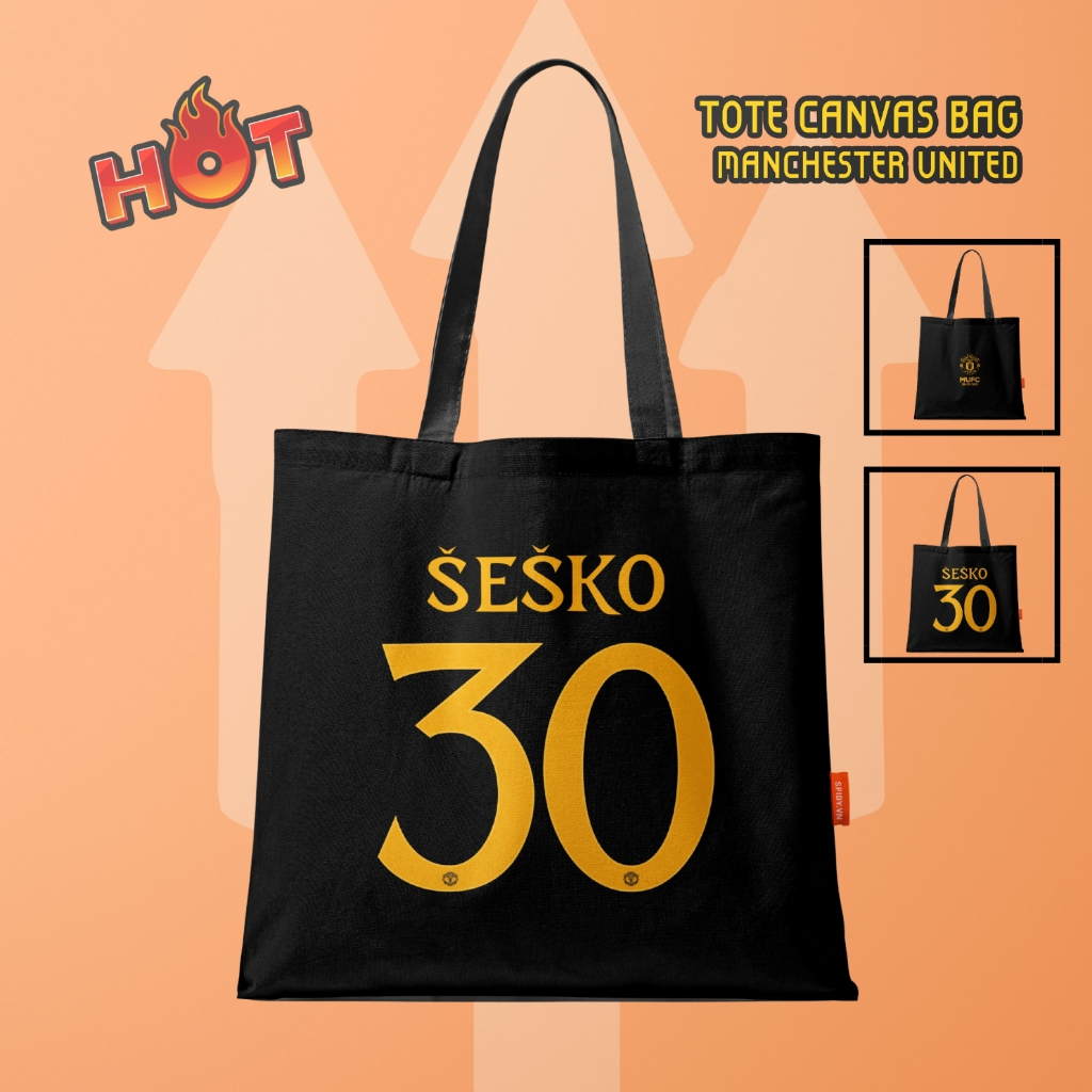 Túi Tote Manchester United – Spidy TTMU03-SESKO #30, Canvas Đựng Laptop/Đi Học/Đi Chơi, Phụ Kiện Thờ