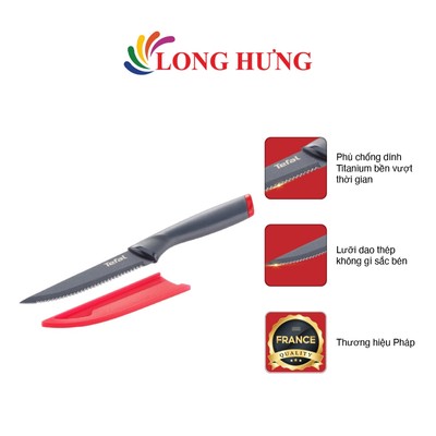 Dao răng cưa thái thịt bò Titanlum Tefal Fresh Kitchen 11cm K1220805 - Hàng chính hãng