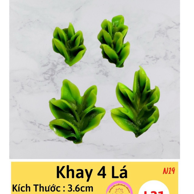 Khuôn silicon đổ rau câu Khay 4 Lá L31