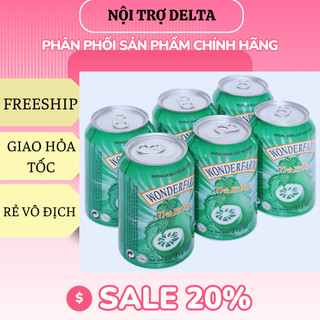 6 lon trà bí đao Wonderfarm 310ml-Hàng chính hãng