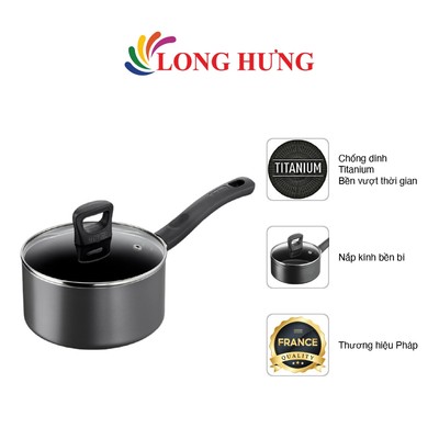 Nồi cán dài/quánh Tefal Only Cook 18cm x 2.2L G1642395 - Hàng chính hãng