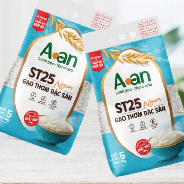 10kg Gạo st25 ngon  Aan chính hãng