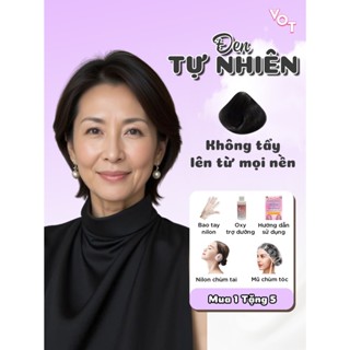  Set thuốc nhuộm tóc màu ĐEN TỰ NHIÊN thuốc nhuộm tại nhà không cần tẩy phủ bạc cho nam nữ trung niên 