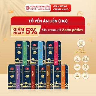 [MUA 2 GIẢM 5%] Tổ yến ăn liền 11g (Nhiều vị) | Hộp 1 - CTCP Yến Sào Nha Trang