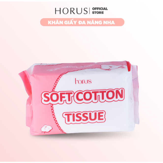[ QUÀ TẶNG KHÔNG BÁN] Horus Khăn khô đa năng Soft Cotton Tissue 80pcs