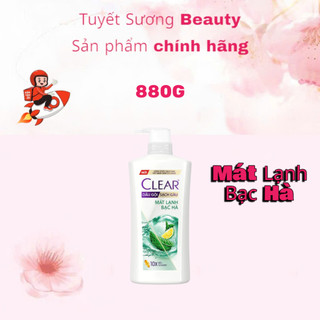 Dầu gội sạch gàu Clear 880g Mát Lạnh Bạc Hà Đánh Bay Gàu, Ngứa, Vi Khuẩn