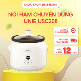 Nồi Kho Hầm Đa Năng UNIE USC208, Nồi Gốm Nấu Chậm 2L – Kho Cá, Hầm Xương, Cháo, Giữ Ấm Tự Động