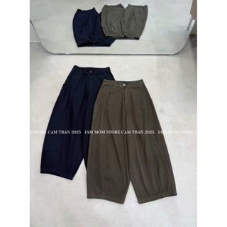  Quần Kaki Nữ Dáng BOM Ống Rộng Chất Dày Đẹp Trẻ Trung Năng Động D404 