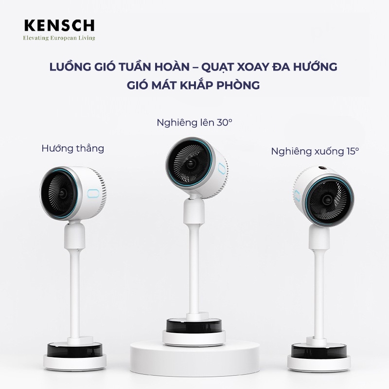 Quạt sưởi đa năng 4 mùa KENSCH KF-B838W – Làm mát, sưởi ấm, phun sương, lọc không khí, bảo hành 12T