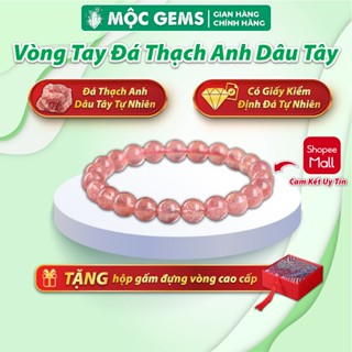 Vòng Tay Đá Thạch Anh Hồng Dâu Tây Mộc Gems Giúp Thu Hút Tình Duyên Và Cải Thiện Các Mối Quan Hệ