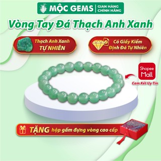 Vòng Tay Đá Thạch Anh Xanh (Aventurine) Mộc Gems Giúp Chiêu Tài Cải Vận Mang Lại Bình An May Mắn
