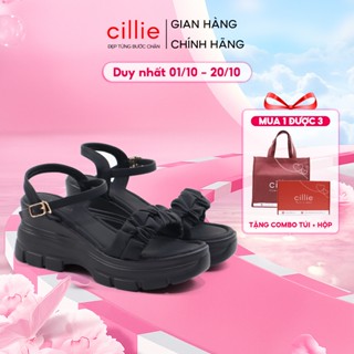 Giày Sandal Đế Xuồng Nữ Cillie Đế Bánh Mì Cao Dễ Mang Quai Nhún Êm Mềm Không Đau Chân SD26