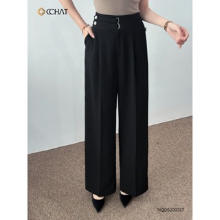 Quần Ống Rộng CCHAT Dáng Suông Cạp Rachel Chất Tuytsi Cao Cấp Mềm Mịn Cao Cấp 14QDS2002ST