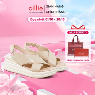 Giày Sandal Bánh Mì Nữ Cillie Đế Cao Mềm 5cm Không Đau Chân Quai Chéo SD30