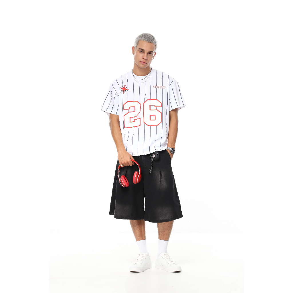 Áo Thun Sọc Local Brand VIBESTU " Sọc số 26 " Form Big Boxy Unisex 250Gsm Cotton | BigBuy360 - bigbuy360.vn