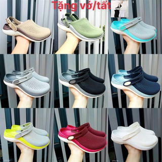  Dép sục Literide 360 - TẶNG VỚ + Hộp - Giày sục sandal literide 360 bít đầu nam nữ màu xanh rêu,chống trượt 