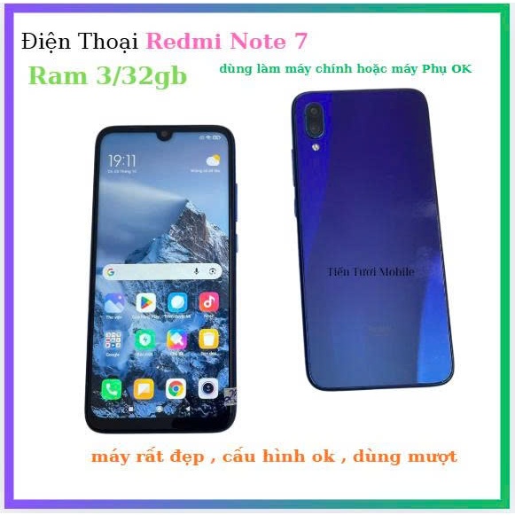 Điện Thoại Xiaomi Redmi Note 7 Ram 3/32G(Vỏ mới,đẹp)