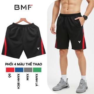 Quần đùi nam, quần cầu lông, phối dây màu đẹp, thể thao vải thun co giãn 4 chiều trẻ trung năng động
