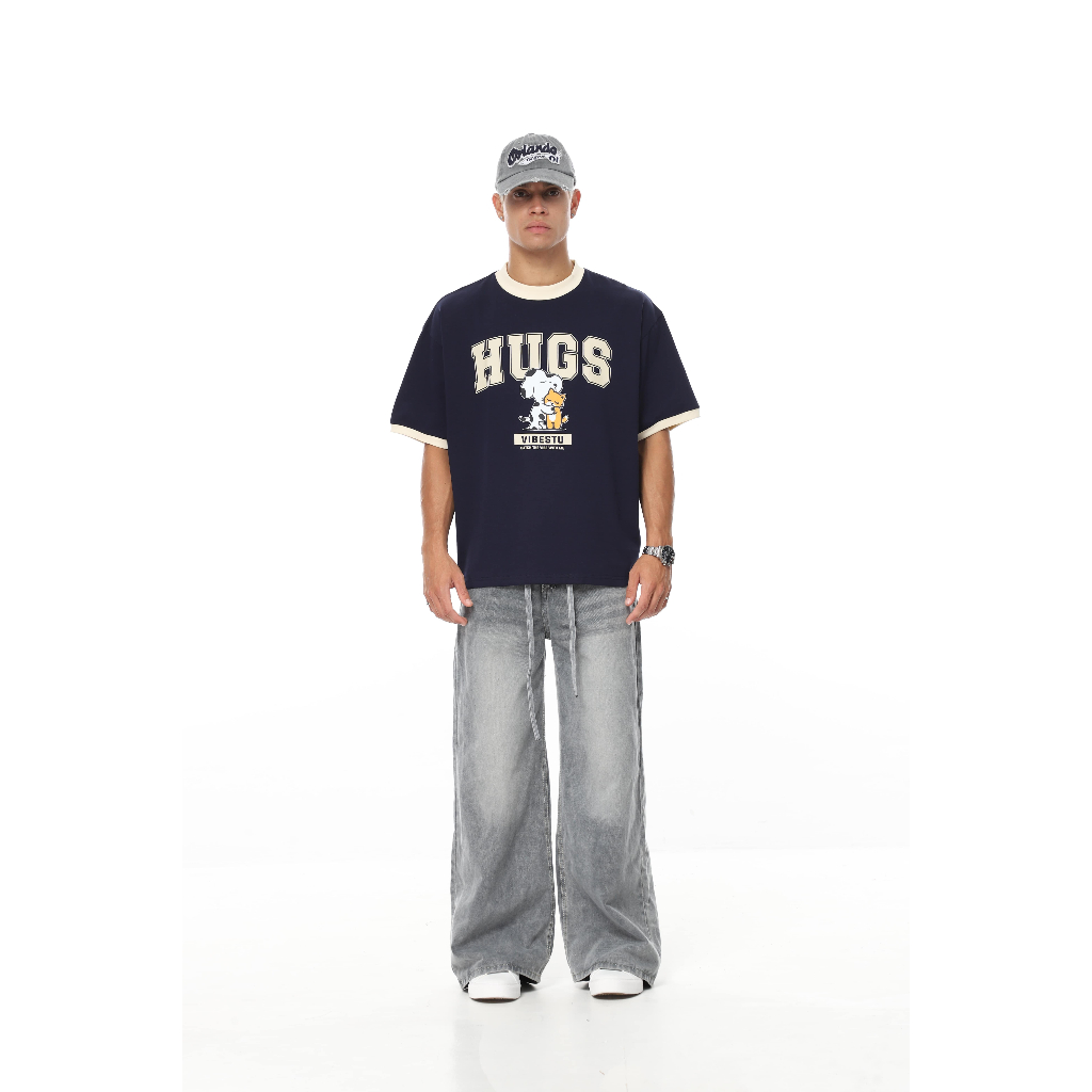 Áo Thun Local Brand VIBESTU " BST Phối Tay V1 ", Áo Thun Boxy Form Rộng Unisex 250Gsm 100% Cotton | BigBuy360 - bigbuy360.vn