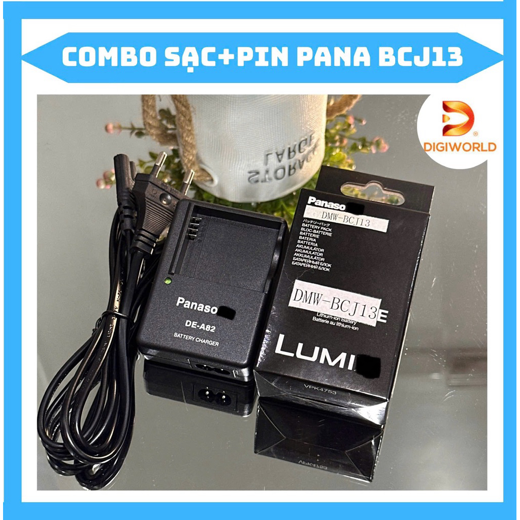 Bộ Sạc Pin Pana DMW-BCJ13 ( Combo Hãng )dùng cho DMC-FX30, FX33, FX35, FX37, FX38, FX55, FX500, FX52