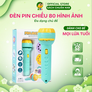  Đèn pin chiếu 80 hình ảnh cho bé thoả thích khám phá hoa quả động vật côn trùng phương tiện siêu nhân... 