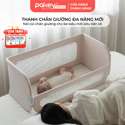 Thanh Chắn Giường Đa Năng PAKEY Cao Cấp Có Thể Gập Gọn, Nôi Cũi Trên Giường Tiện Lợi Cho Bé Tặng Kèm Thanh Rời