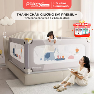 Thanh Chắn Giường PAKEY Premium SV1 Kèm Túi Đựng Đồ,  Khung Dày Dặn Có Bọc Xốp An Toàn Cho Bé
