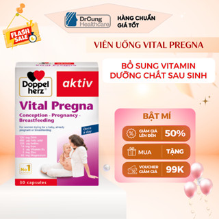  Vital Pregna - Vitamin Tổng Hợp Cho Bà Bầu DHA Bầu Acid Folic Sắt Doppelherz  30v  