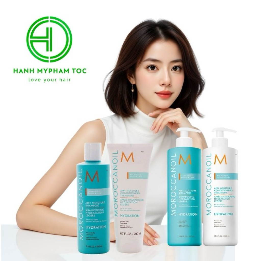DẦU GỘI XẢ MOROC DƯỠNG ẨM SIÊU NHẸ AIRY  500ML - 250ml