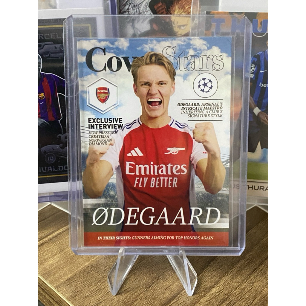 [NHÀ VÔ ĐỊCH EPL 2026] Thẻ Cầu Thủ Martin Odegaard Topps UCC 2025 Arsenal COVER STARS #CS-9