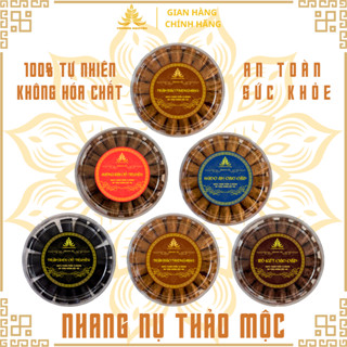 Nhang Nụ Quế Chi, Ngọc Am, Bồ Kết, Hương Bài, Trầm Bắc, Trầm Đen Hàng Loại 1, Hộp 54 Nụ, Hàng Tự Nhiên, Không Hóa Chất