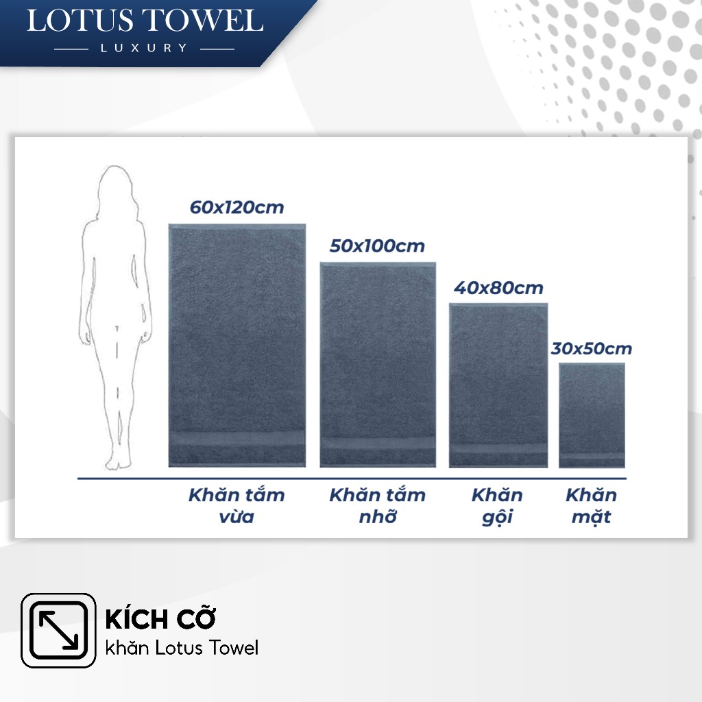 Khăn Tắm, Gội, Lau Mặt Châu Âu LOTUS 100% Cotton Mềm Mịn Thấm Hút Dùng Cho Gia Đình Spa Khách Sạn | BigBuy360 - bigbuy360.vn