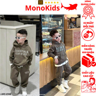  Bộ đồ bé trai nỉ dài tay có mũ fomr dáng chuẩn boy phố cho bé 10-46kg MonoKids.store 