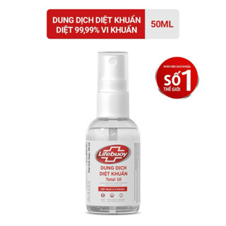  Dung dịch diệt khuẩn nước rửat tay khô Lifebuoy dạng xịt chai 50ml hàng chuẩn Unilever 