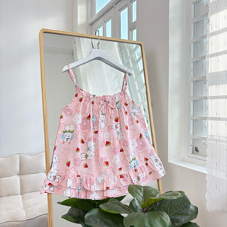 Đồ bộ lanh nữ, bộ tole nữ đùi hai dây bộ ngủ mặc nhà 40-70kg đường may kĩ - Pigbabystore DHD01
