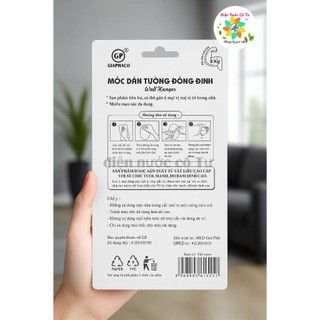 Móc Dán Tường Có Đinh Đóng 4 móc - móc dán tường treo quần áo mũ nón có đinh đóng
