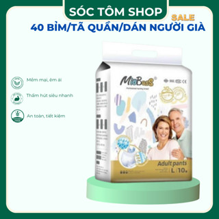 [ Ng già Mio 4b] Combo 4 bịch ( mỗi bịch 10 miếng) Bỉm/Tã Quần/Dán Người Già Miobuss size M/L/XL