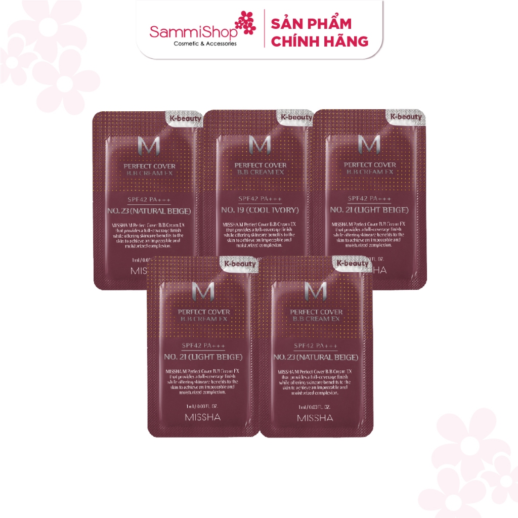[HÀNG TẶNG KHÔNG BÁN] 05  QT Missha Kem nền M Perfect Cover B.B Cream 1ml bất kỳ