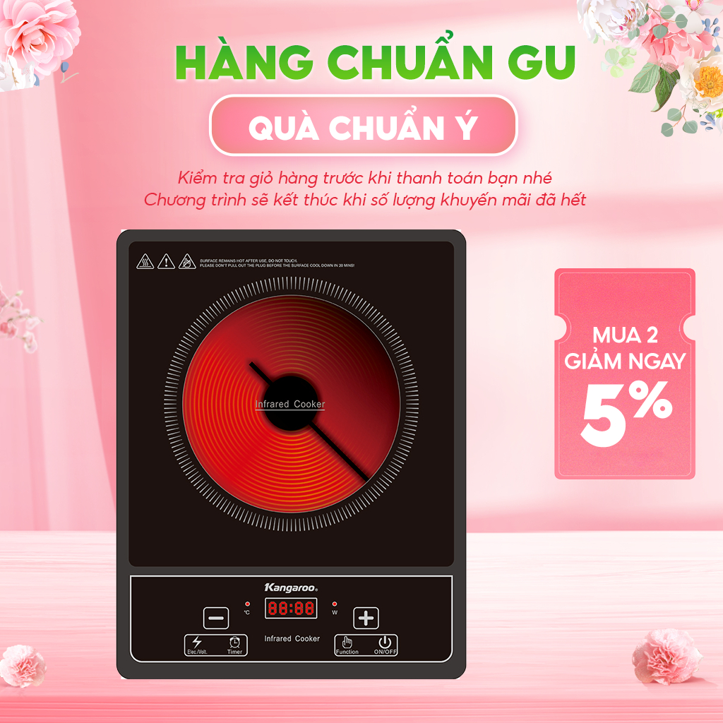 [LIVE X KANGAROO] Bếp hồng ngoại đơn Kangaroo KG20IFP1