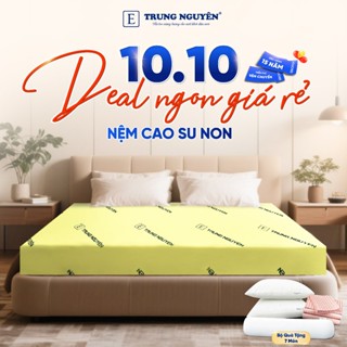 Nệm cao su non Trung Nguyên chất liệu Memory Foam cao cấp kết hợp với Mousse Foam thoáng khí, hỗ trợ xương khớp