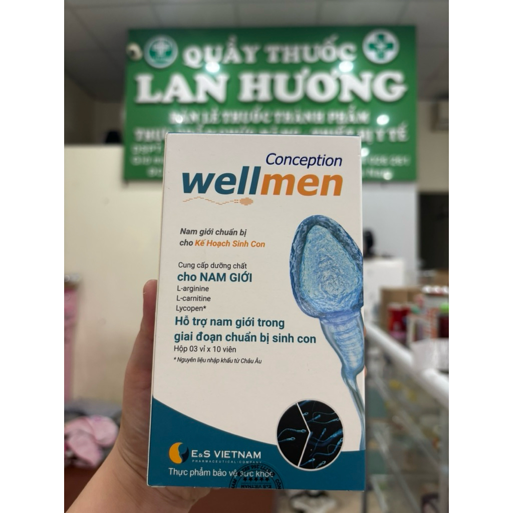 Wellmen Conception Bổ Tinh Trùng hop 30 vien - Tăng chất lượng tinh trùng cho nam giới