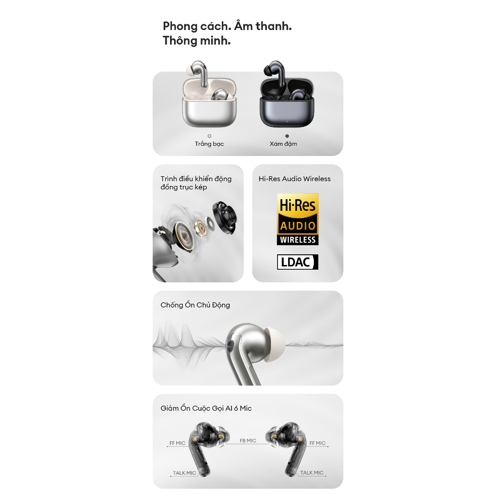 Tai Nghe Bluetooth Nhét Tai EDIFIER EVOBUDS PRO | Chống Ồn Chủ Động | Thời Gian Sử Dụng Tới 36H | Bảo Hành 15 Tháng | BigBuy360 - bigbuy360.vn