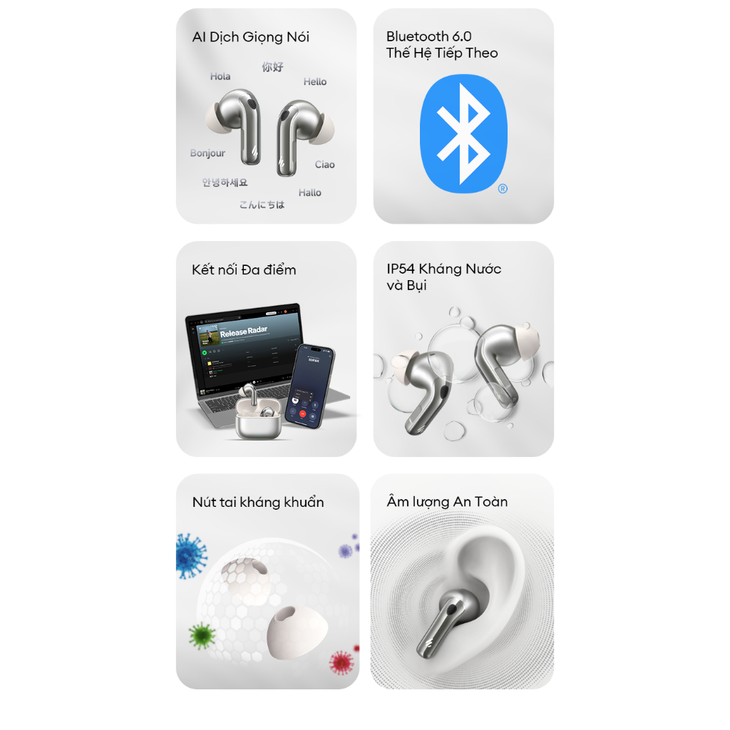 Tai Nghe Bluetooth Nhét Tai EDIFIER EVOBUDS PRO | Chống Ồn Chủ Động | Thời Gian Sử Dụng Tới 36H | Bảo Hành 15 Tháng | BigBuy360 - bigbuy360.vn