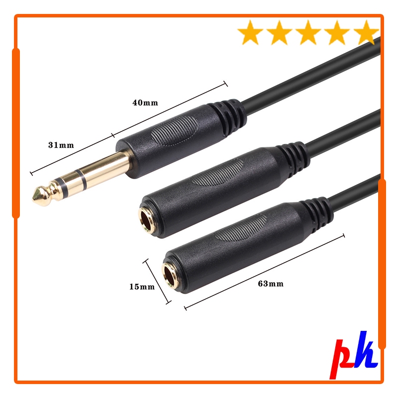 Jack chia 6.5 ra 2 cổng 6.5