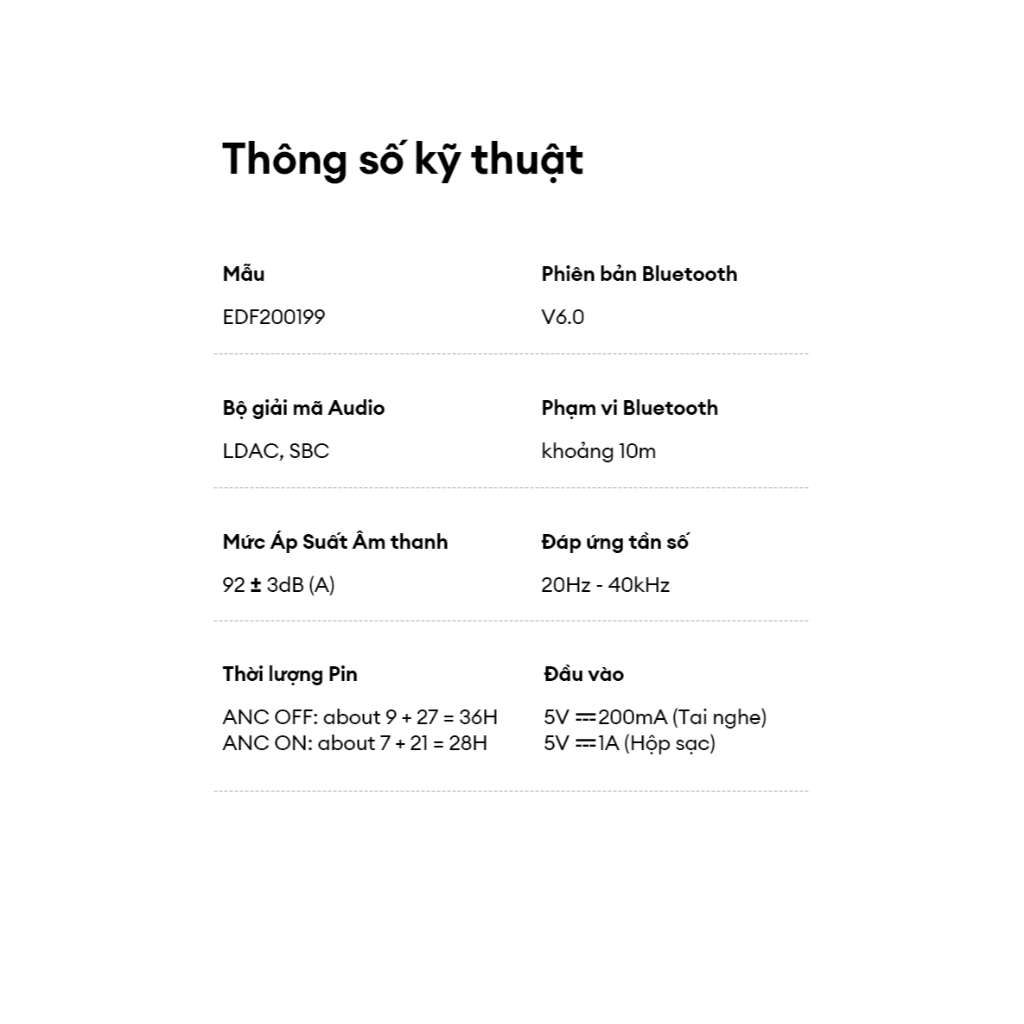 Tai Nghe Bluetooth Nhét Tai EDIFIER EVOBUDS PRO | Chống Ồn Chủ Động | Thời Gian Sử Dụng Tới 36H | Bảo Hành 15 Tháng | BigBuy360 - bigbuy360.vn