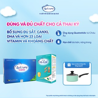 TPBVSK Combo Sắt canxi DHA vitamin Avisure mama + Hical và cho bà bầu hộp 120 viên